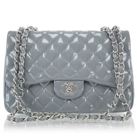 christian chanel grey|gray Chanel bag.